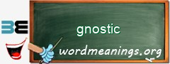 WordMeaning blackboard for gnostic